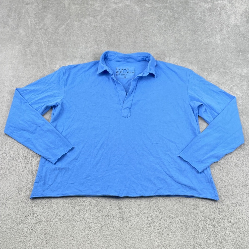 NEW Frank & Eileen M 100% Cotton Blue Popover Heritage Jersey Made in USA